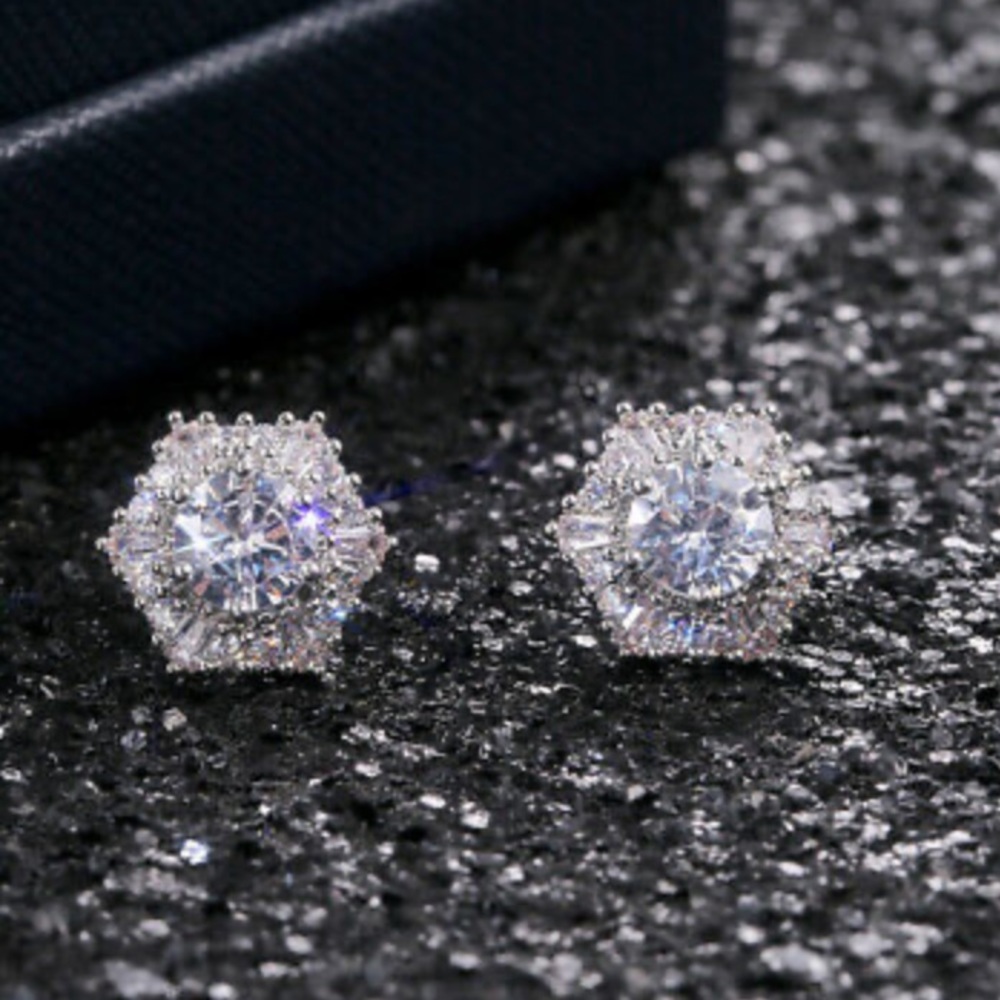 925 Silver Stud Earrings for Women A Pair/set